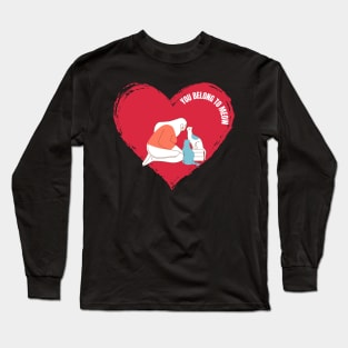 You Belong to Meow Valentine's Day Cute Design for Cat Lovers Long Sleeve T-Shirt